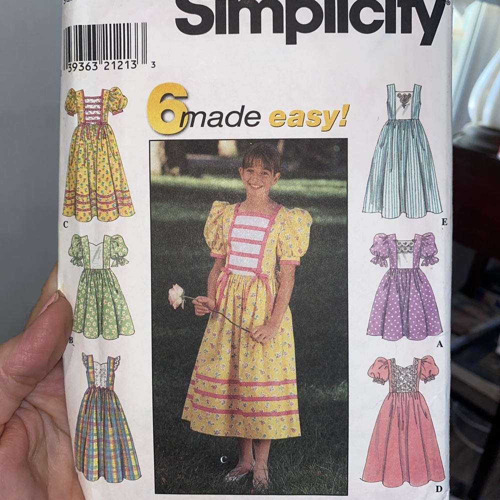 Dress Modest Easter 7 8 10 Sewing Pattern Simplicity 7982 Prairie Cottage Dress